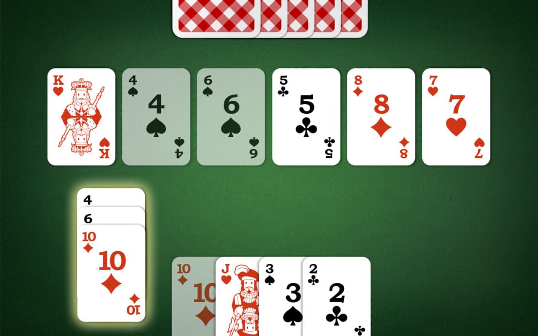 Card game Casino: Combine cards